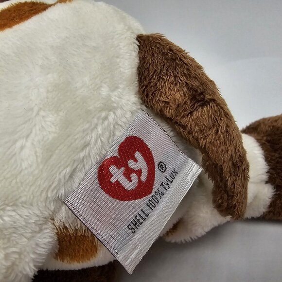 Ty Pluffies Gallops Horse Plush 2005 White Brown Spots Pinto Pony Toy 9" Tylux - Picture 5 of 9